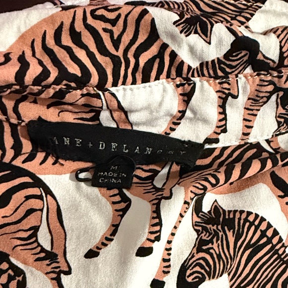 *Last Chance* Jane and Delancey Zebra Print Button Down Shirt - Picture 13 of 15